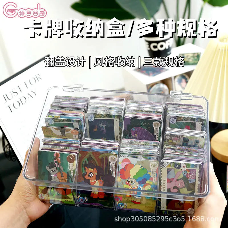 Card Storage Box, Card Organizer, Acrylic Compartment Display Rack, Stackable Drawer for Home Use GreatEagleInc