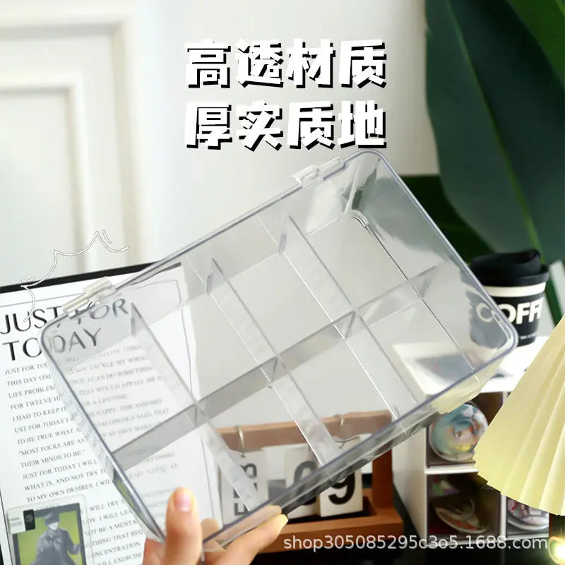 Card Storage Box, Card Organizer, Acrylic Compartment Display Rack, Stackable Drawer for Home Use GreatEagleInc