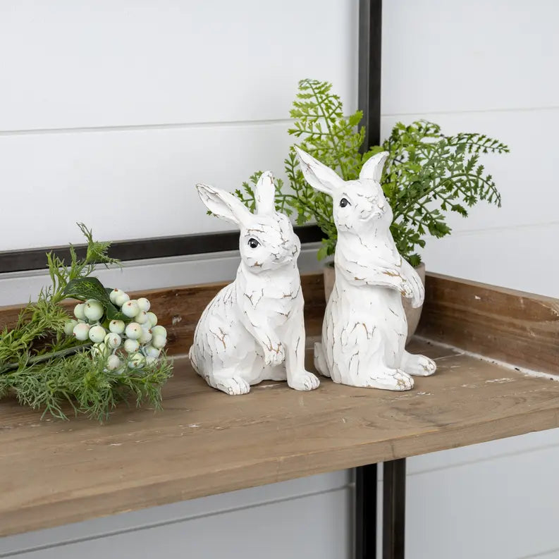 Carved Bunny Figurine Melrose International
