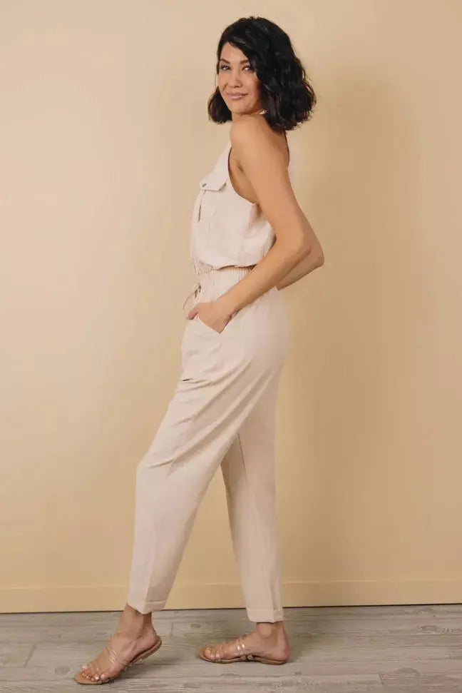 Caster Sleeveless Jumpsuit Stay Warm in Style