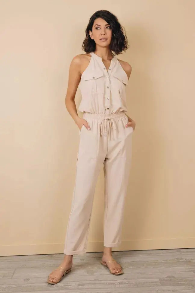 Caster Sleeveless Jumpsuit Stay Warm in Style