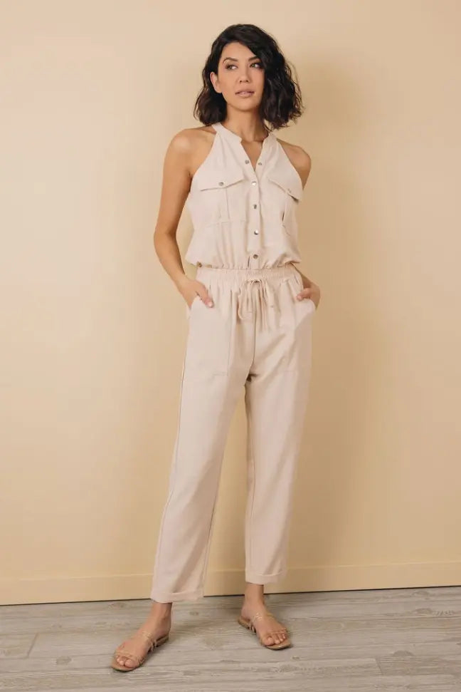 Caster Sleeveless Jumpsuit Stay Warm in Style