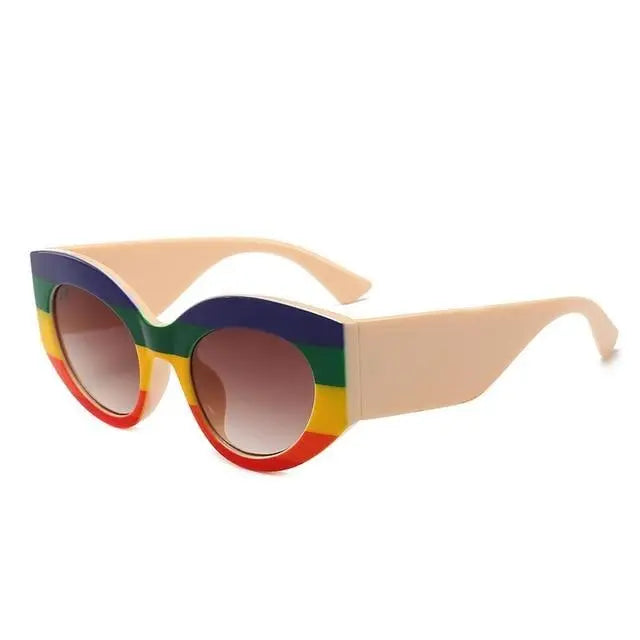 Cat Eye Style Rainbow Frame Sunglasses Cocus Pocus
