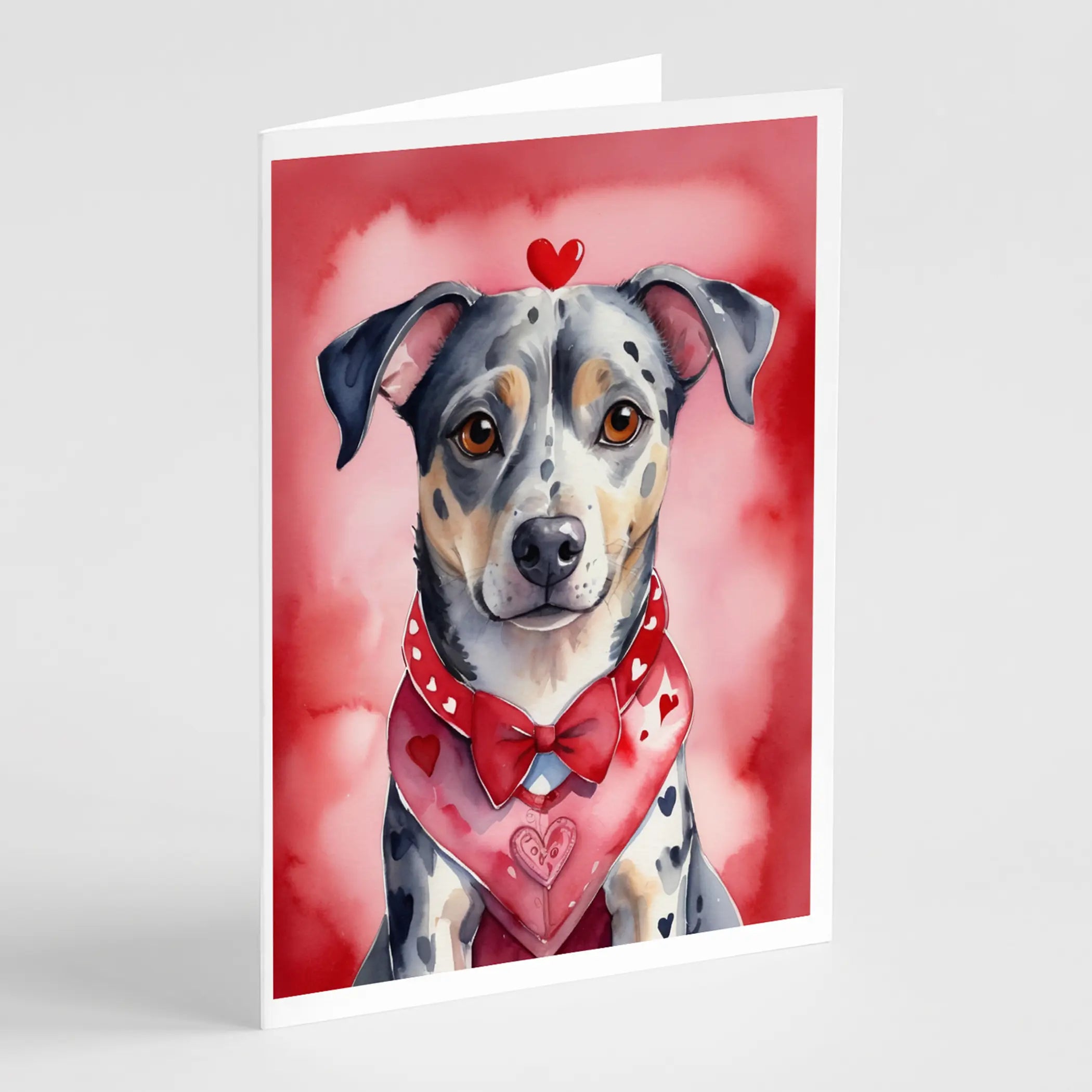 Catahoula My Valentine Greeting Cards Pack of 8 Caroline's Treasures