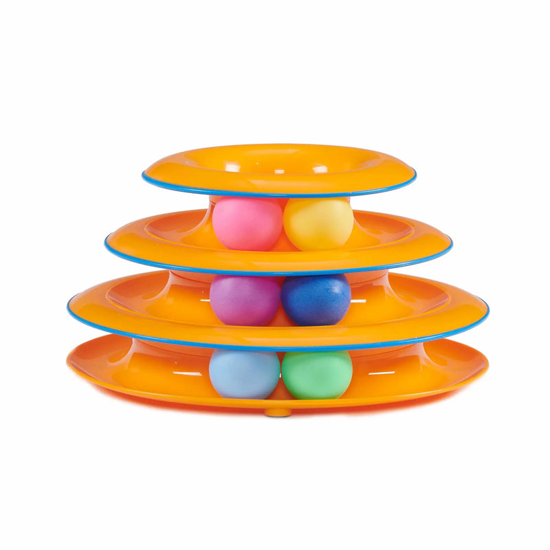 Catstages Tower of Tracks Interactive Cat Toy Multicolor 3-Tier Catstages