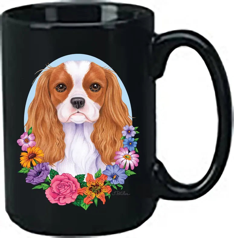 Cavalier King Charles Blenheim - Best of Breed Ceramic 15oz Coffee Black Mug Best of Breed