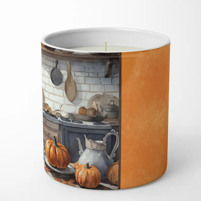 Cavalier Spaniel Fall Kitchen Pumpkins Decorative Soy Candle Caroline's Treasures