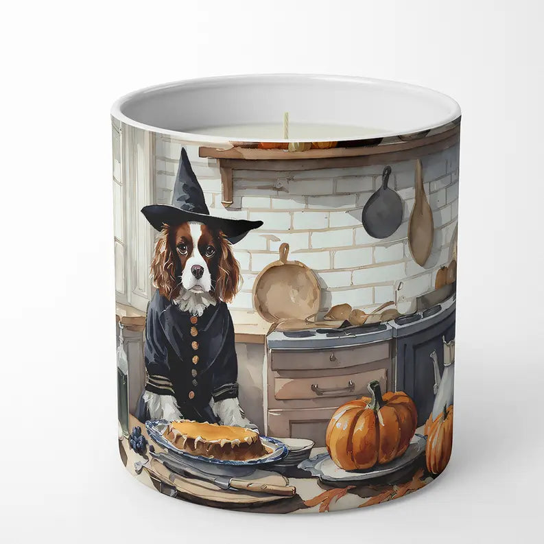 Cavalier Spaniel Fall Kitchen Pumpkins Decorative Soy Candle Caroline's Treasures