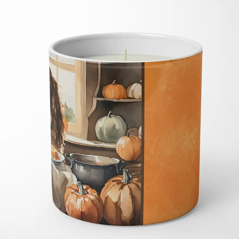 Cavalier Spaniel Fall Kitchen Pumpkins Decorative Soy Candle Caroline's Treasures