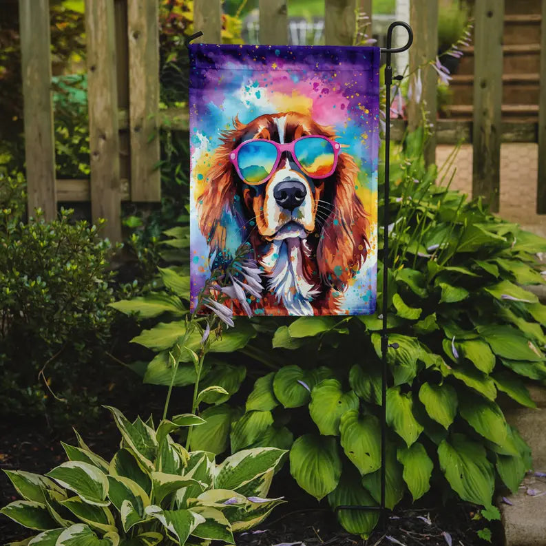 Cavalier Spaniel Hippie Dawg Garden Flag Caroline's Treasures