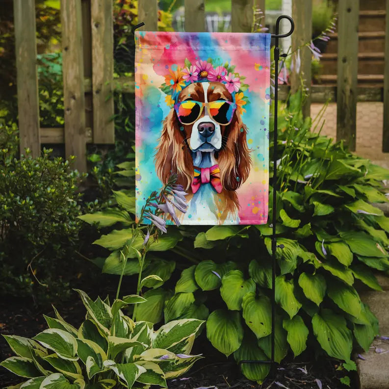 Cavalier Spaniel Hippie Dawg Garden Flag Caroline's Treasures