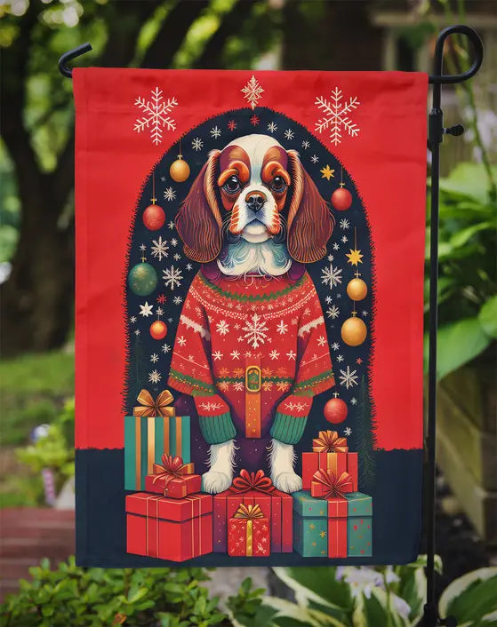 Cavalier Spaniel Holiday Christmas Garden Flag Caroline's Treasures