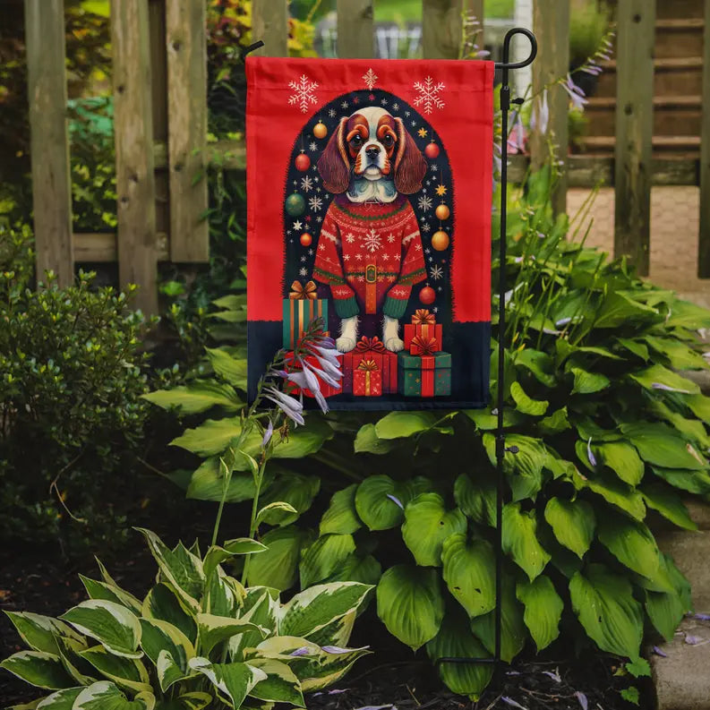 Cavalier Spaniel Holiday Christmas Garden Flag Caroline's Treasures