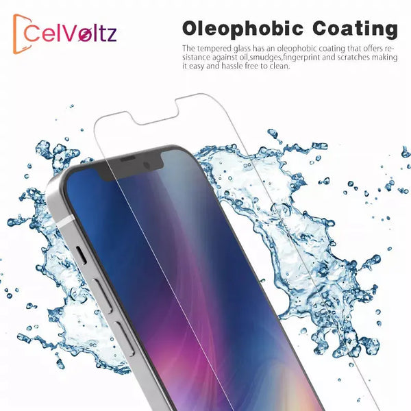 Celvoltz Tempered Glass Compatible For IPhone (100 Pack) Clear CelVoltz