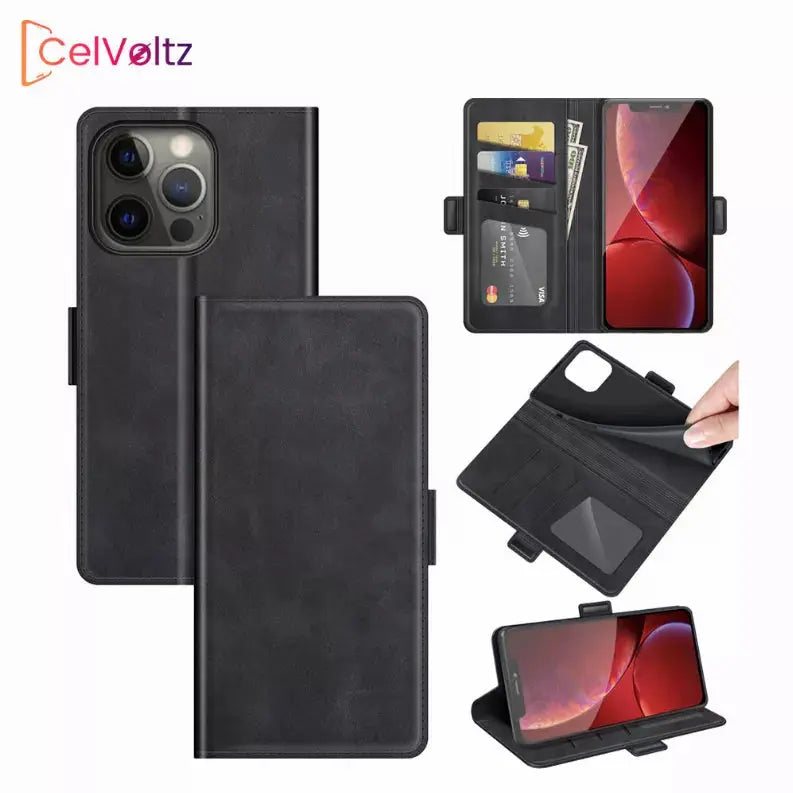 Celvoltz Wallet Case Pu Leather Premium Quality CelVoltz