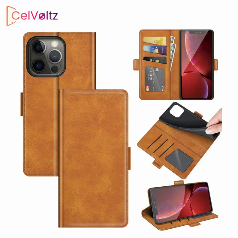 Celvoltz Wallet Case Pu Leather Premium Quality CelVoltz