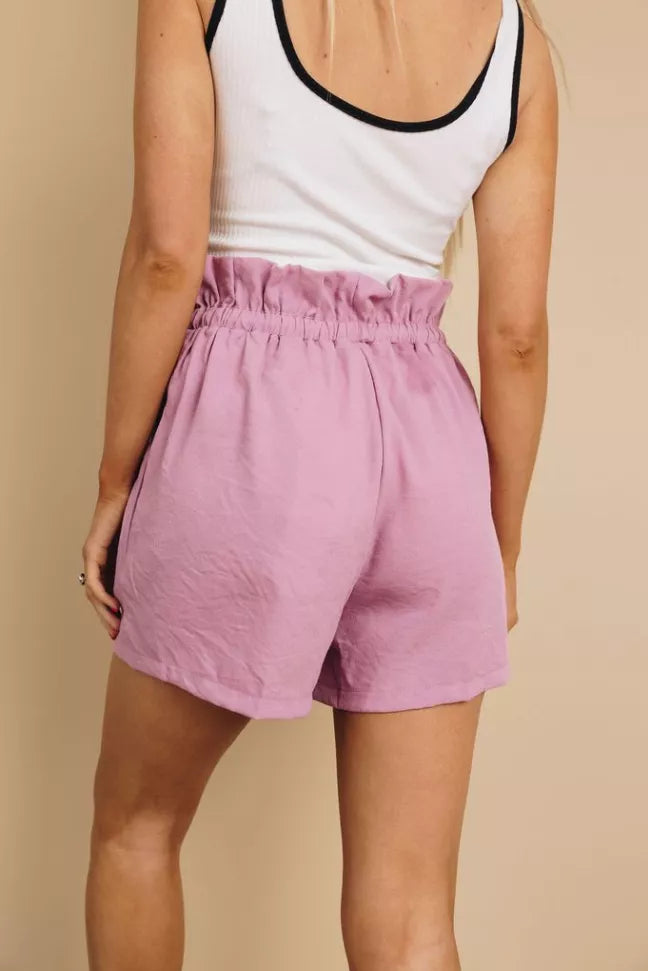 Cely High Waist Drawstring Shorts Stay Warm in Style