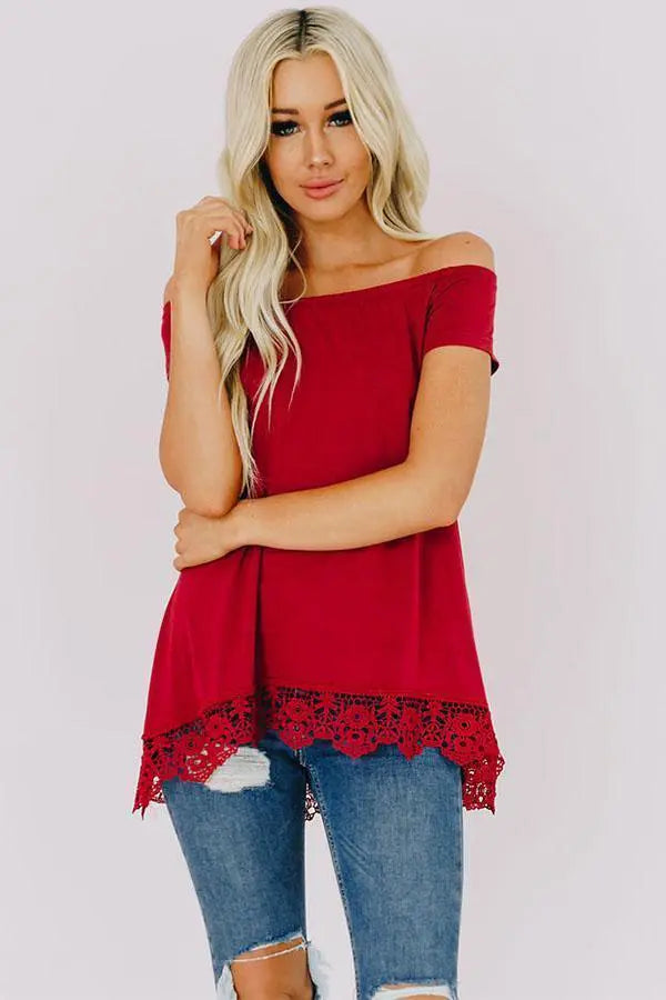 Center Point Road Off The Shoulder Top Stay Warm in Style