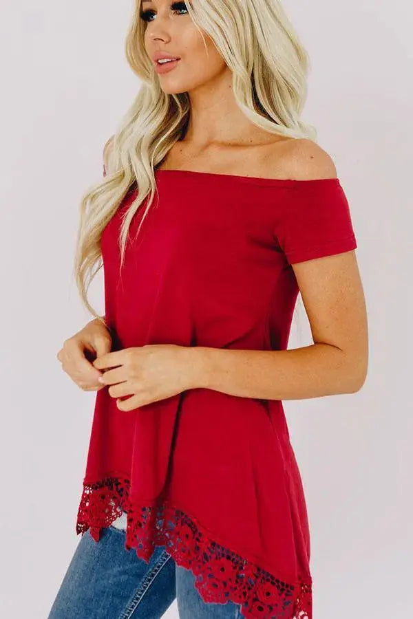 Center Point Road Off The Shoulder Top Stay Warm in Style