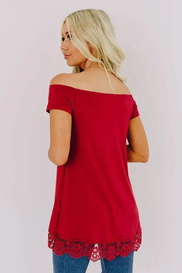 Center Point Road Off The Shoulder Top Stay Warm in Style