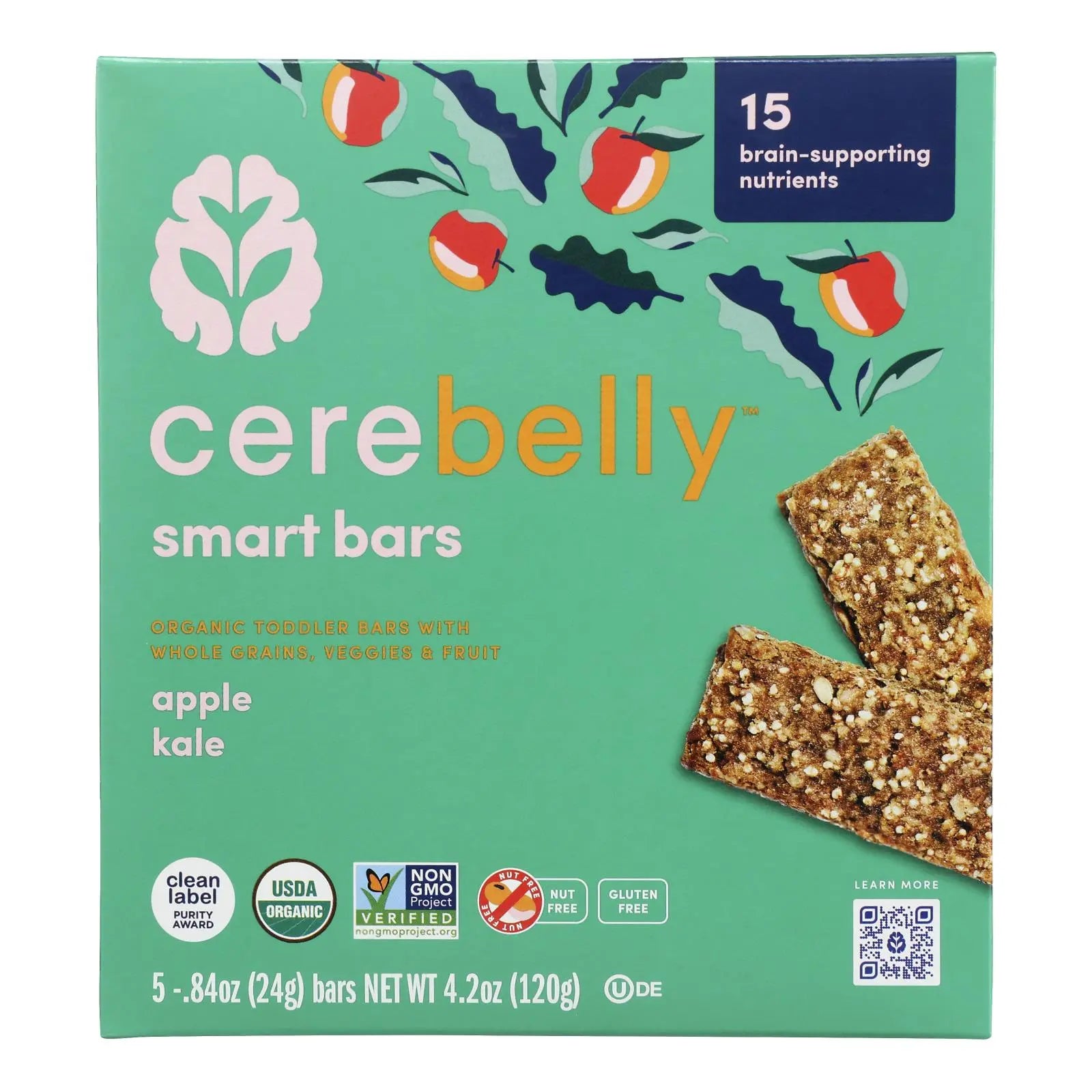 Cerebelly - Smart Bar Appl Kale - Case Of 6-4.2 Oz Cerebelly