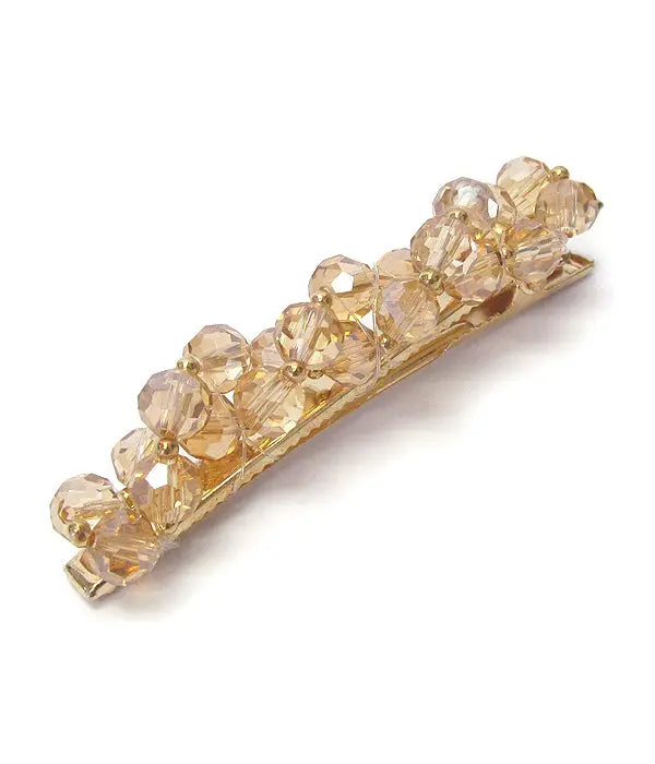 Champagne Crystal Hair Clip A Blonde and Her Bag
