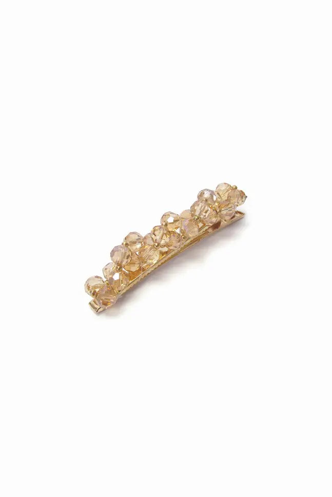 Champagne Crystal Hair Clip A Blonde and Her Bag