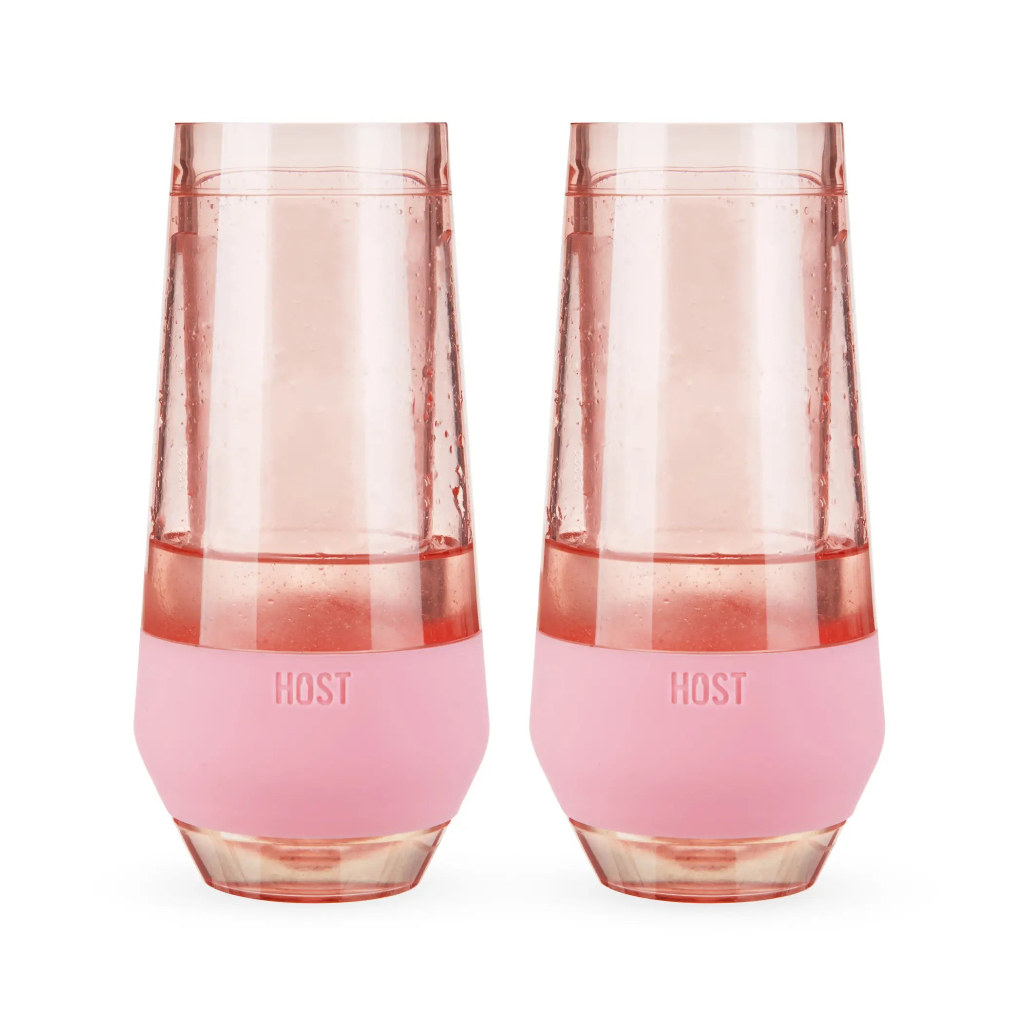 Champagne FREEZE Cooling Cups (set of 2)in Blush Tint by HO Host