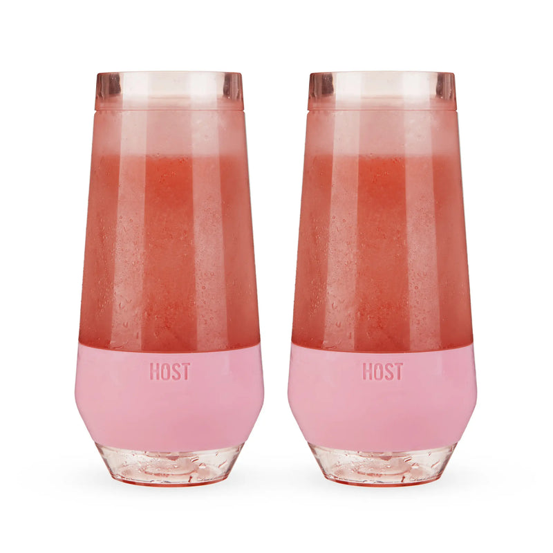 Champagne FREEZE Cooling Cups (set of 2)in Blush Tint by HO Host