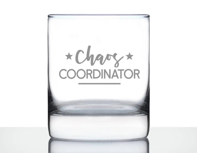 Chaos Coordinator Whiskey Rocks Glass - Teacher Gifts Bevvee