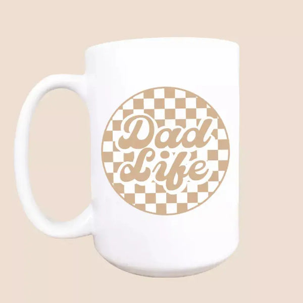 Checker dad life ceramic coffee mug Mug & Mini