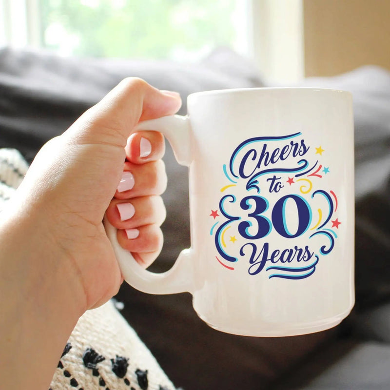 Cheers 30  Coffee Mug - 30th Anniversary Gifts Bevvee