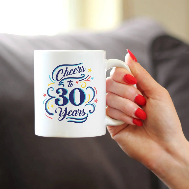 Cheers 30  Coffee Mug - 30th Anniversary Gifts Bevvee