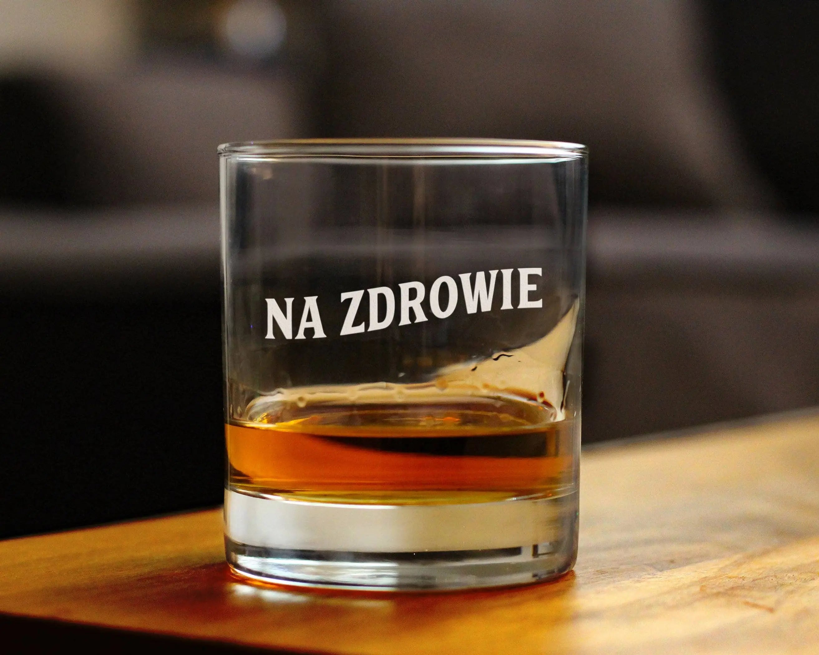 Cheers Polish Na Zdrowie Whiskey Rocks Glass - Poland Gifts Bevvee