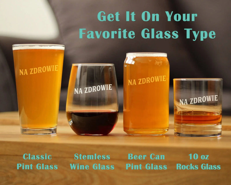 Cheers Polish Na Zdrowie Whiskey Rocks Glass - Poland Gifts Bevvee