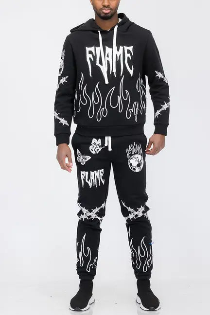 Chenille Flame Sweat Suit WEIV