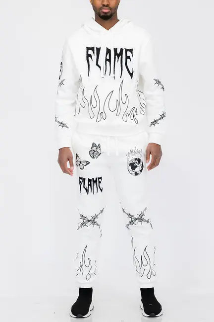 Chenille Flame Sweat Suit WEIV