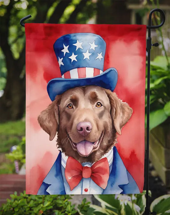 Chesapeake Bay Retriever Patriotic American Garden Flag Caroline's Treasures