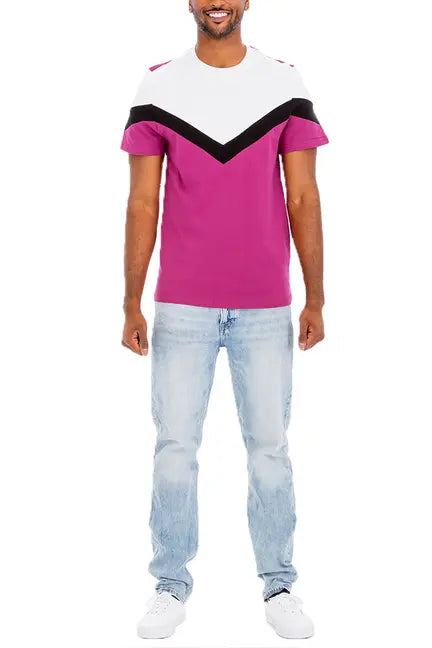 Chevron Color Block Shirt WEIV