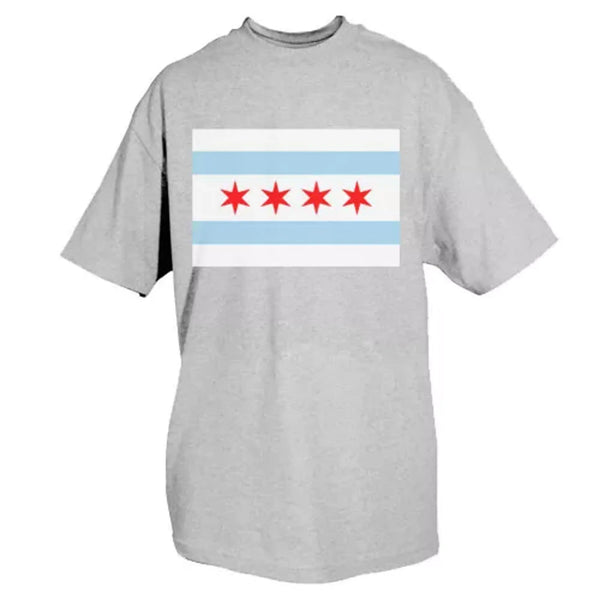 Chicago Flag T-Shirt Grey Fox Outdoor