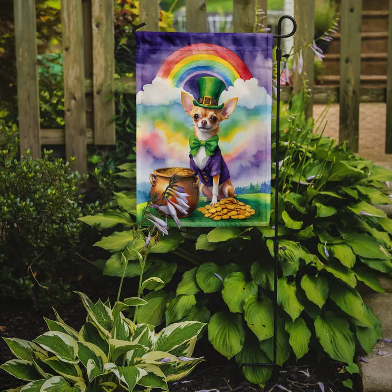 Chihuahua St Patrick's Day Garden Flag Caroline's Treasures