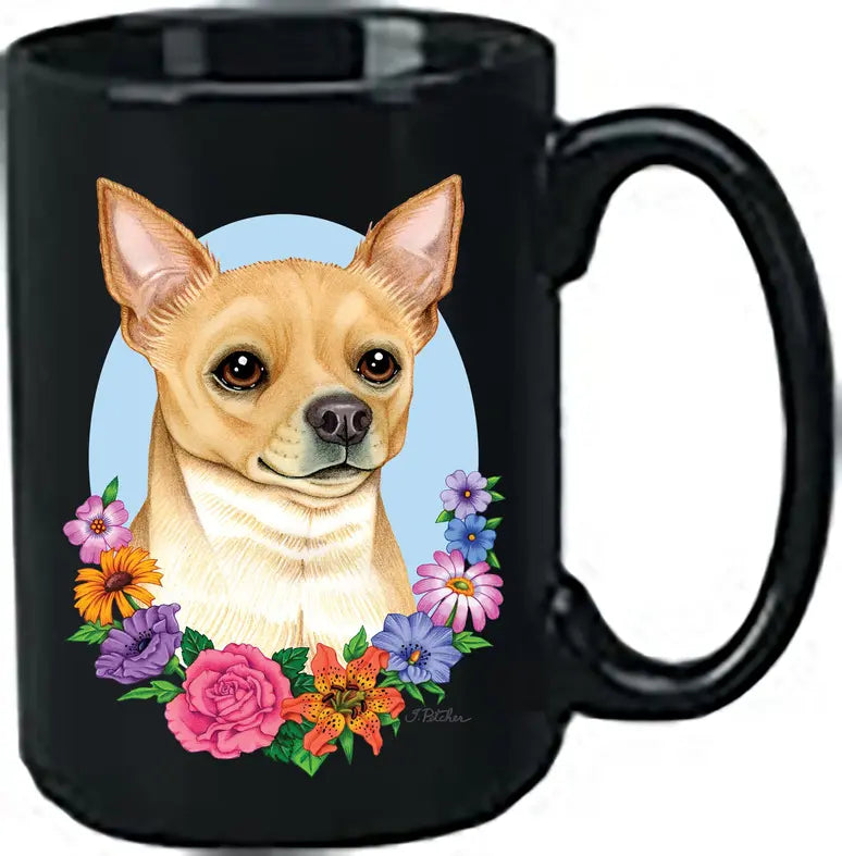Chihuahua Tan - Best of Breed Ceramic 15oz Coffee Black Mug Best of Breed
