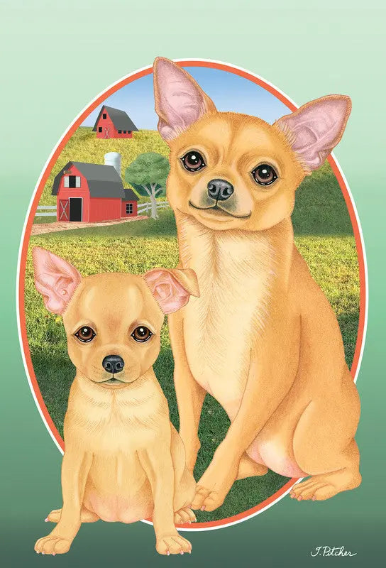Chihuahua Tan - Best of Breed On The Farm Garden Flag Best of Breed