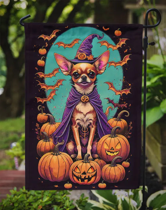 Chihuahua Witchy Halloween Garden Flag Caroline's Treasures