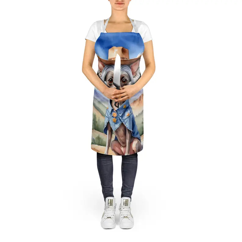 Chinese Crested Cowboy Welcome Apron Caroline's Treasures