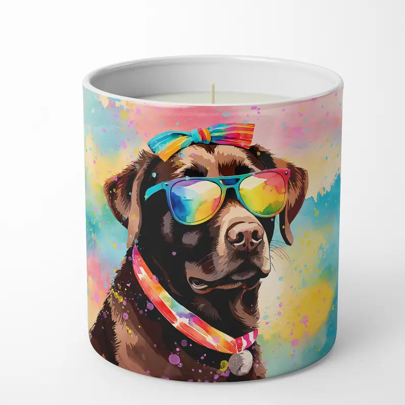 Chocolate Labrador Hippie Dawg Pair of Pot Holders Caroline's Treasures