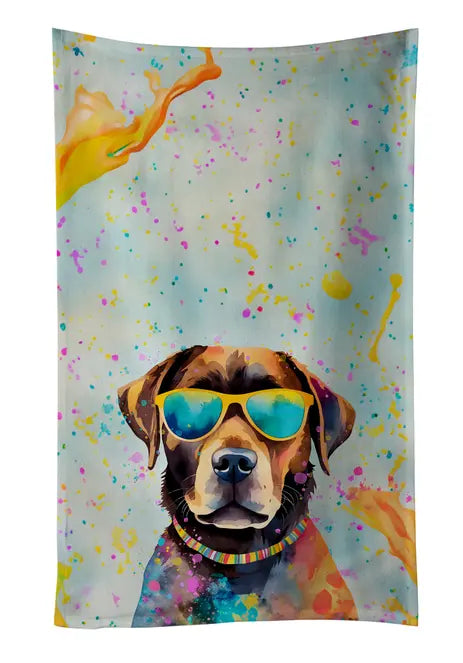 Chocolate Labrador Hippie Dawg Pair of Pot Holders Caroline's Treasures