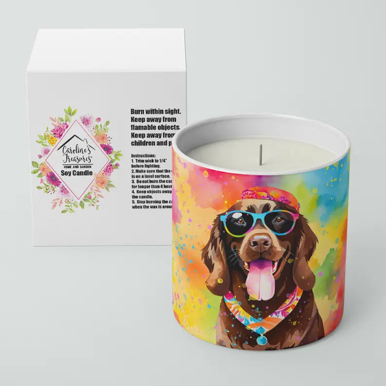 Chocolate Labrador Hippie Dawg Pair of Pot Holders Caroline's Treasures