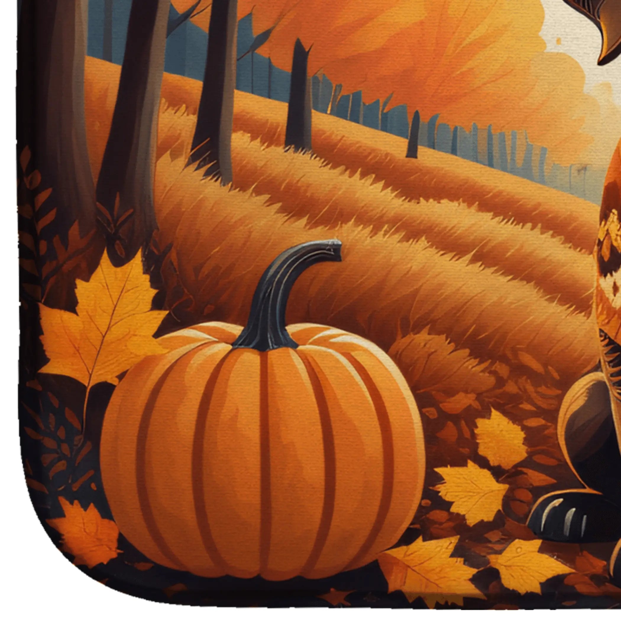 Chocolate Labrador Retriever Fall Dish Drying Mat Caroline's Treasures