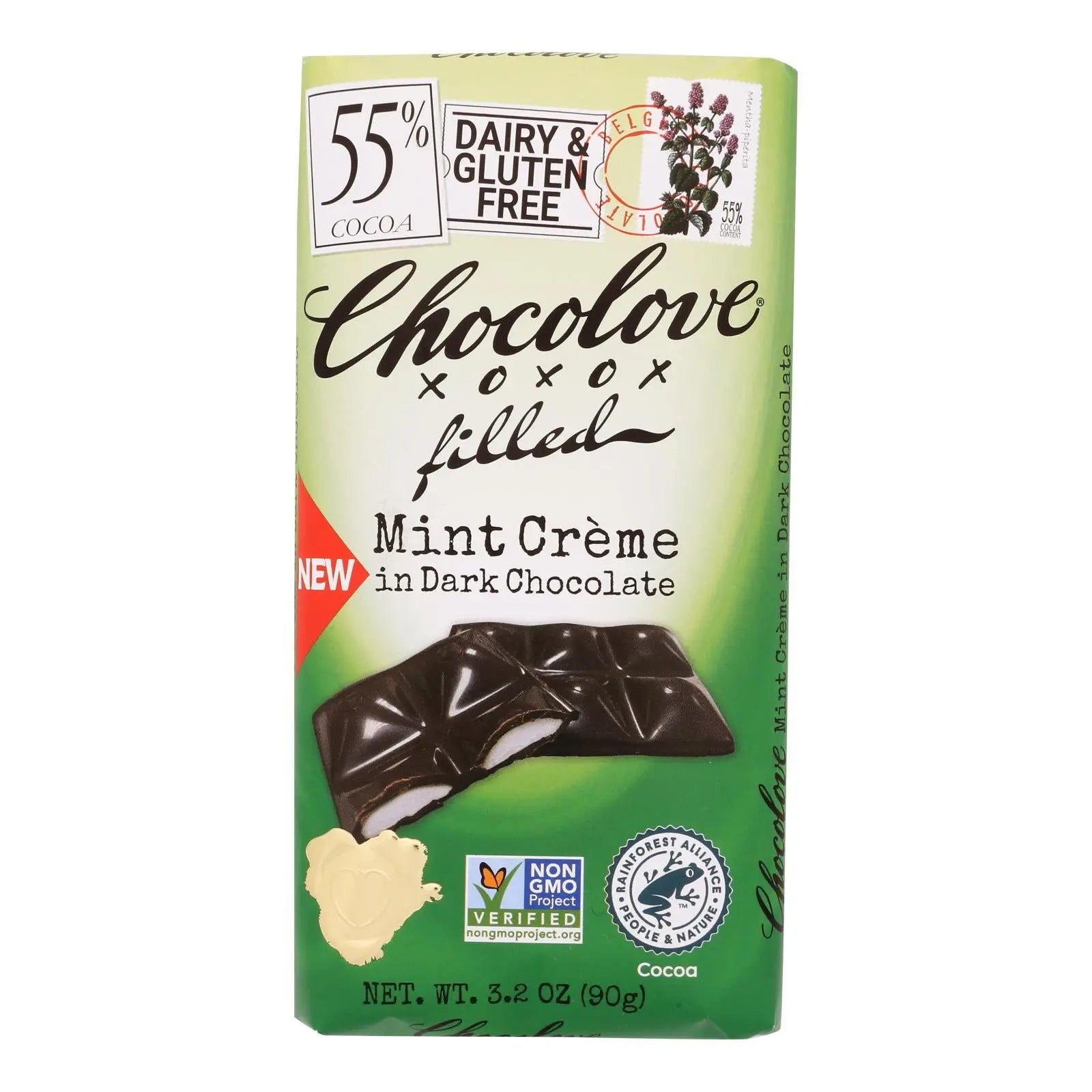 Chocolove - Bar Dk Choco Mint Cream Fill - Case Of 10-3.2 Oz Chocolove